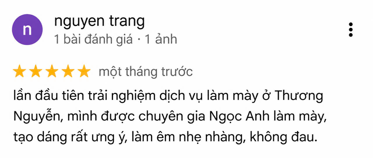 Phản hồi của khách hàng Nguyen Trang